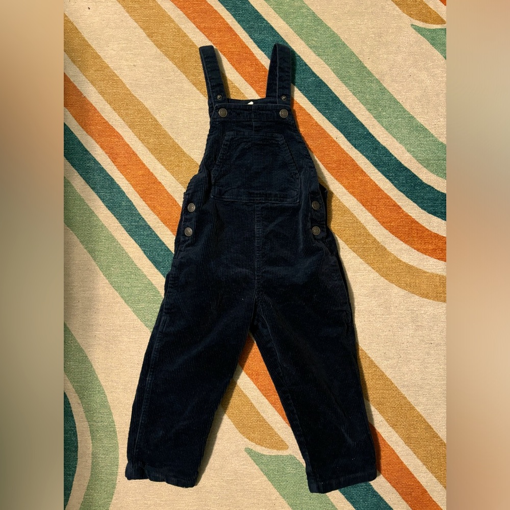 Size 2-3 Toddler Navy Blue Corduroy Overalls Zara